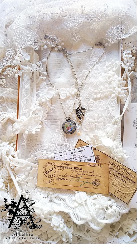 優美な薔薇のネックレス(シルバー)-Vintage-