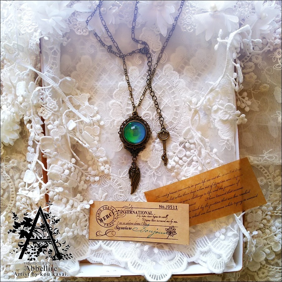 幻想夜の宝飾ネックレス(金古美)-Vintage-