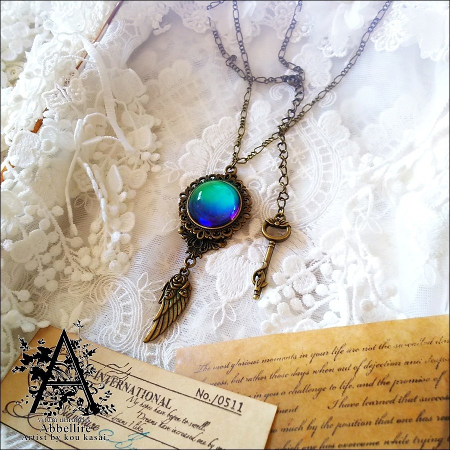 幻想夜の宝飾ネックレス(金古美)-Vintage-