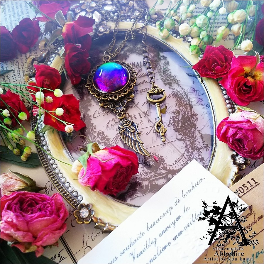 幻想夜の宝飾ネックレス(金古美)-Vintage-