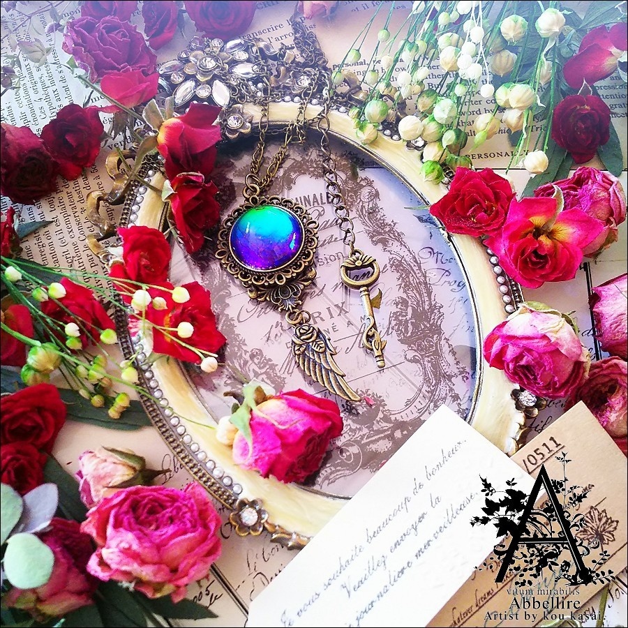 幻想夜の宝飾ネックレス(金古美)-Vintage-