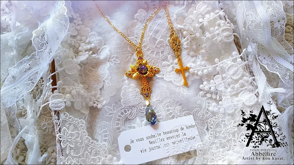 金の薔薇のCroix(Vitrail light)