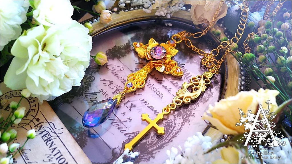 金の薔薇のCroix(Vitrail light)