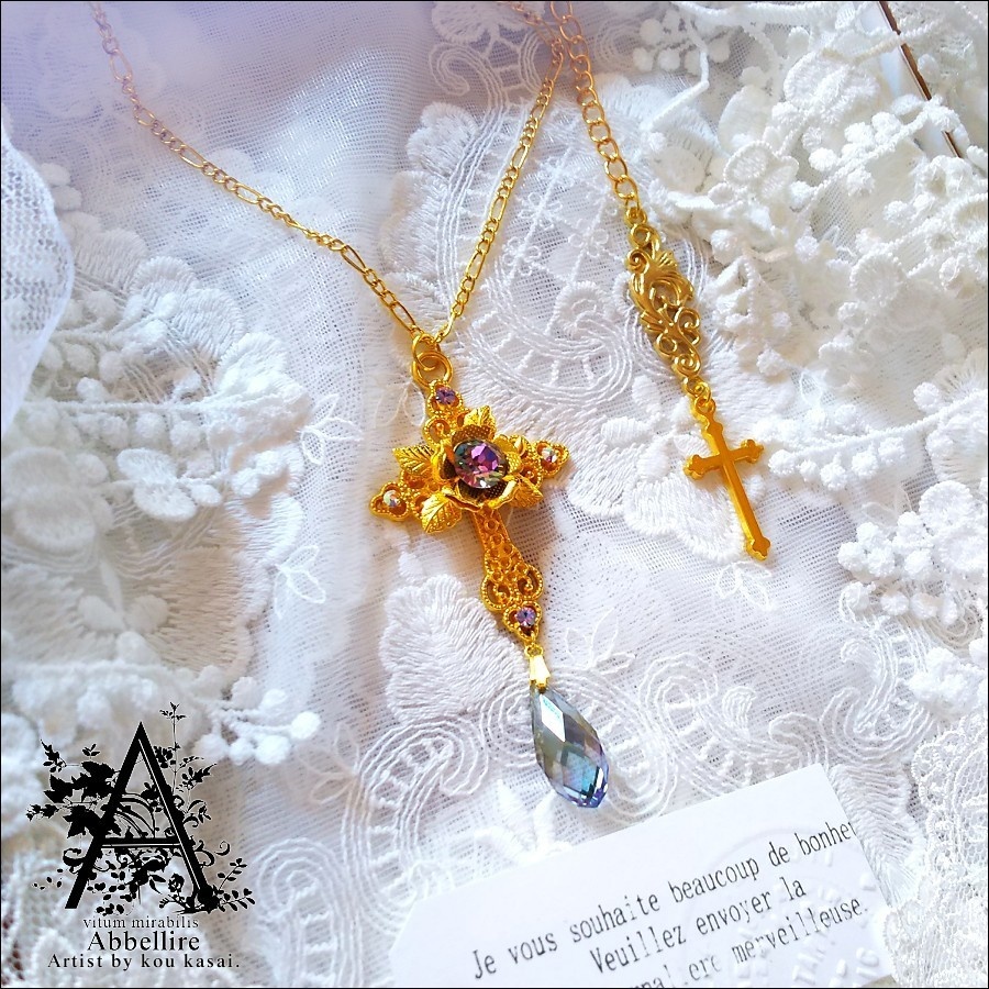 金の薔薇のCroix(Vitrail light)