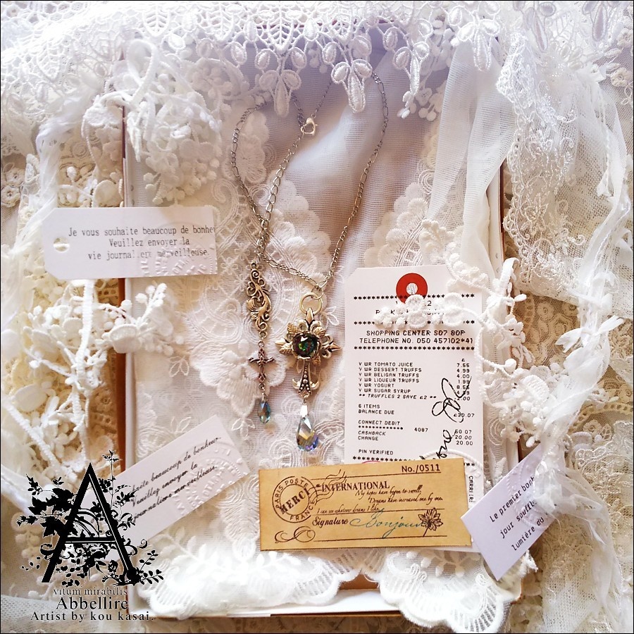 銀の薔薇のCroix(Vitrail Medium)