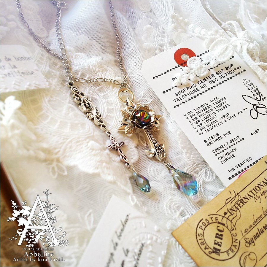 銀の薔薇のCroix(Vitrail Medium)