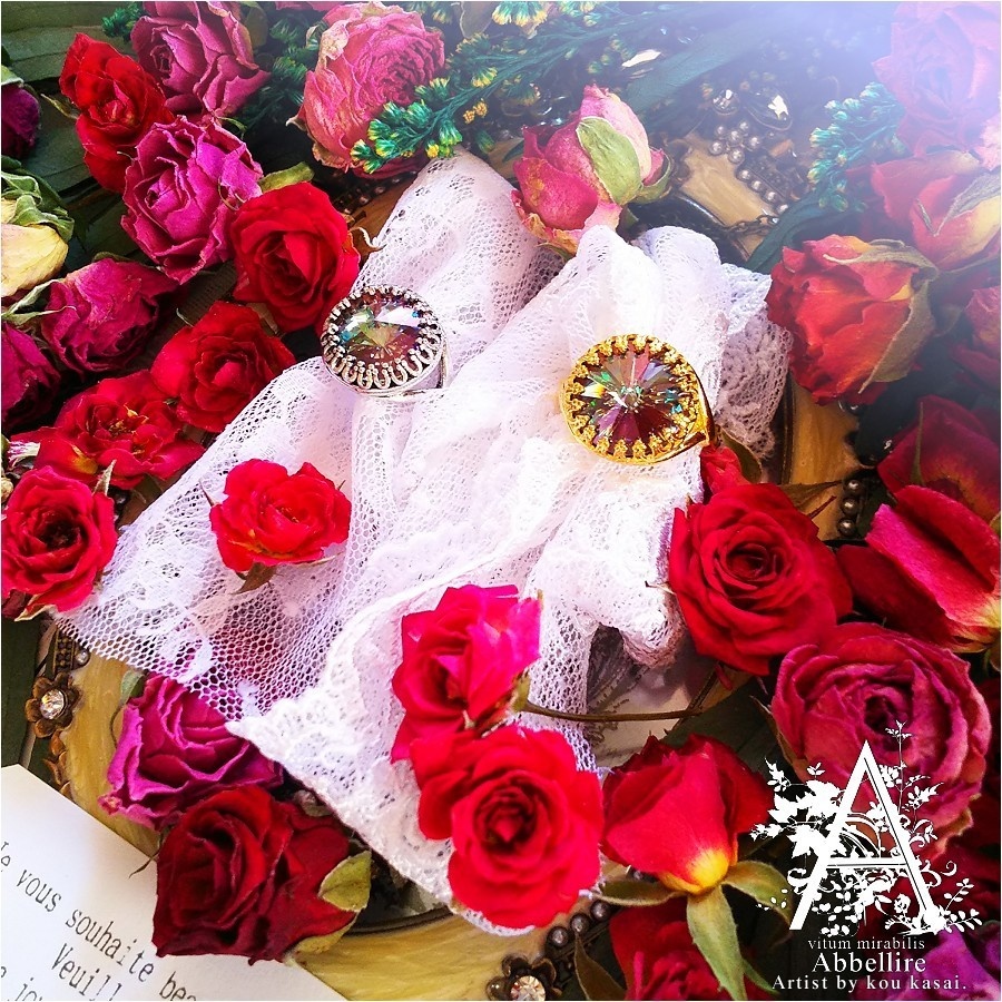 神秘的な美貌のベゼルリング-Vintage-