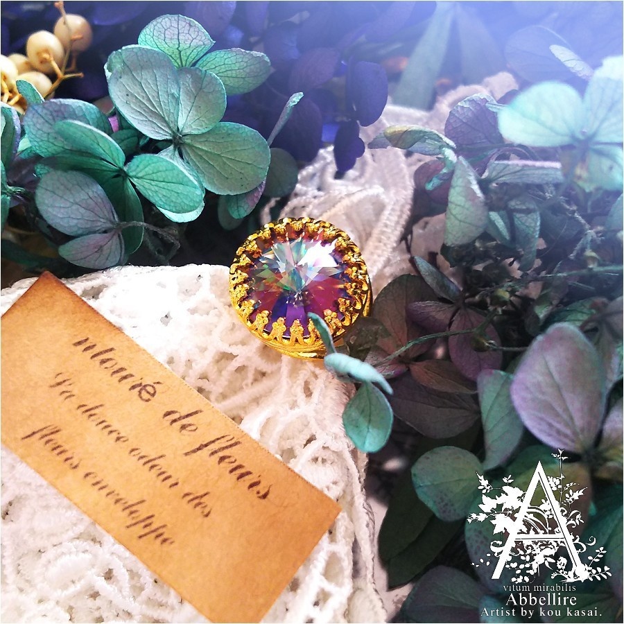 神秘的な美貌のベゼルリング-Vintage-