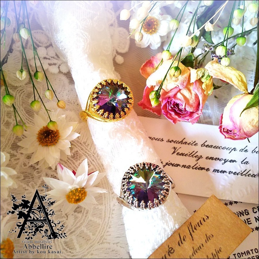 神秘的な美貌のベゼルリング-Vintage-