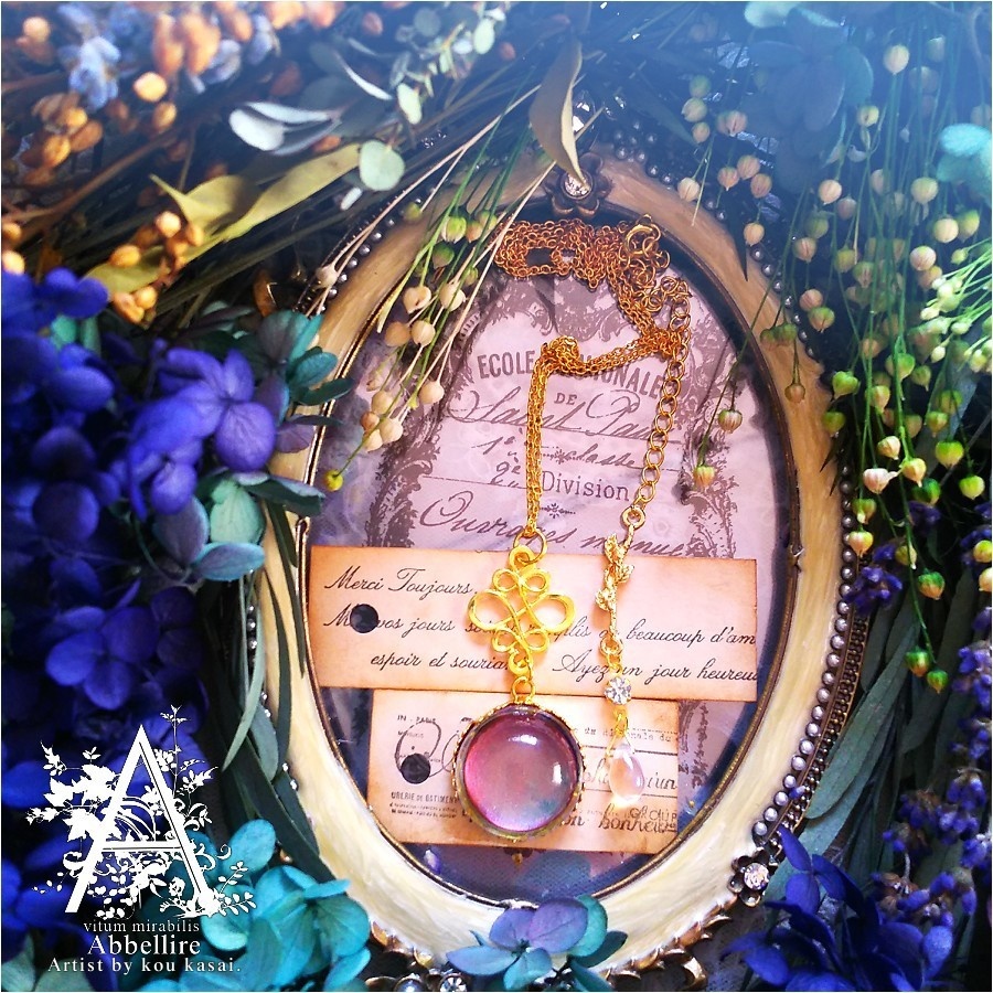 夕暮れのネックレス&花雫イヤリング-Vintage-