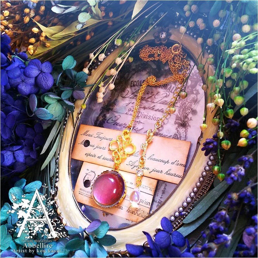 夕暮れのネックレス&花雫イヤリング-Vintage-