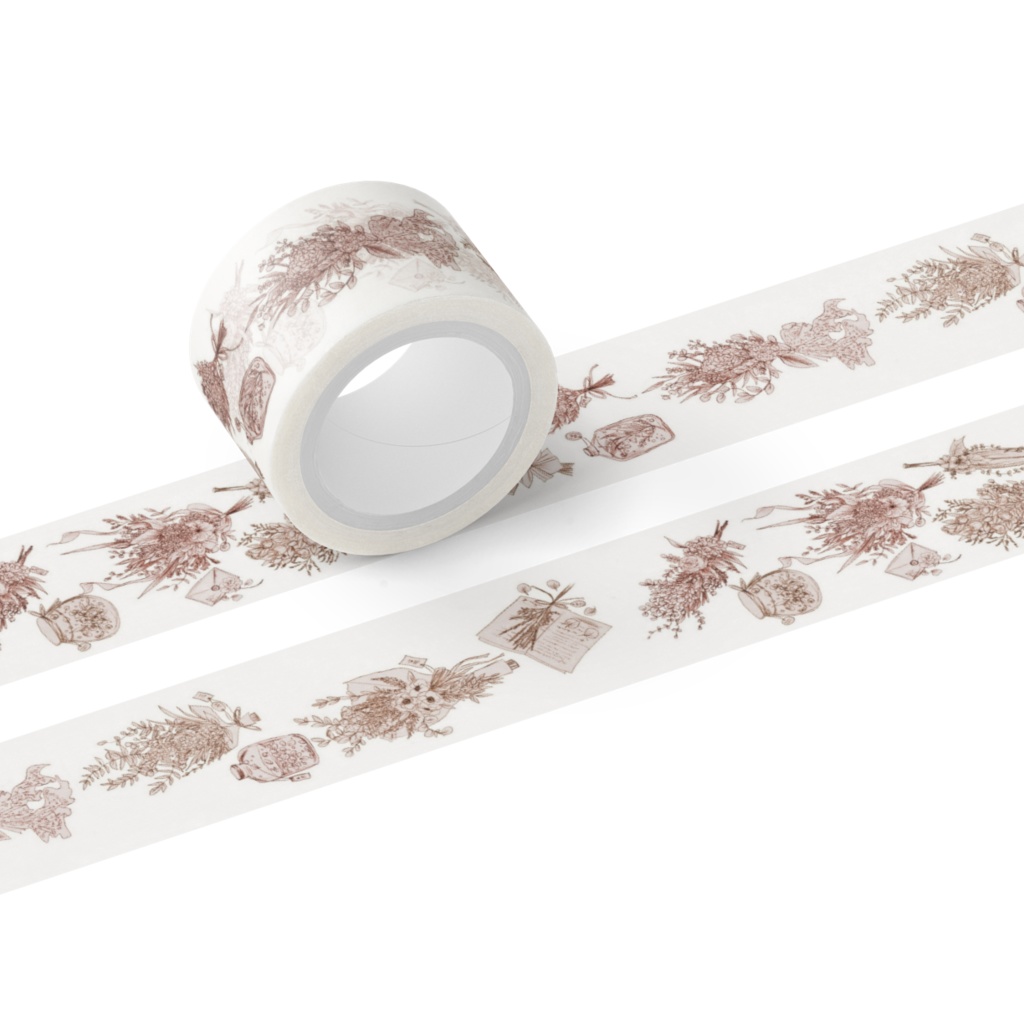 個性的なスワッグのマスキングテープMix(セピア)