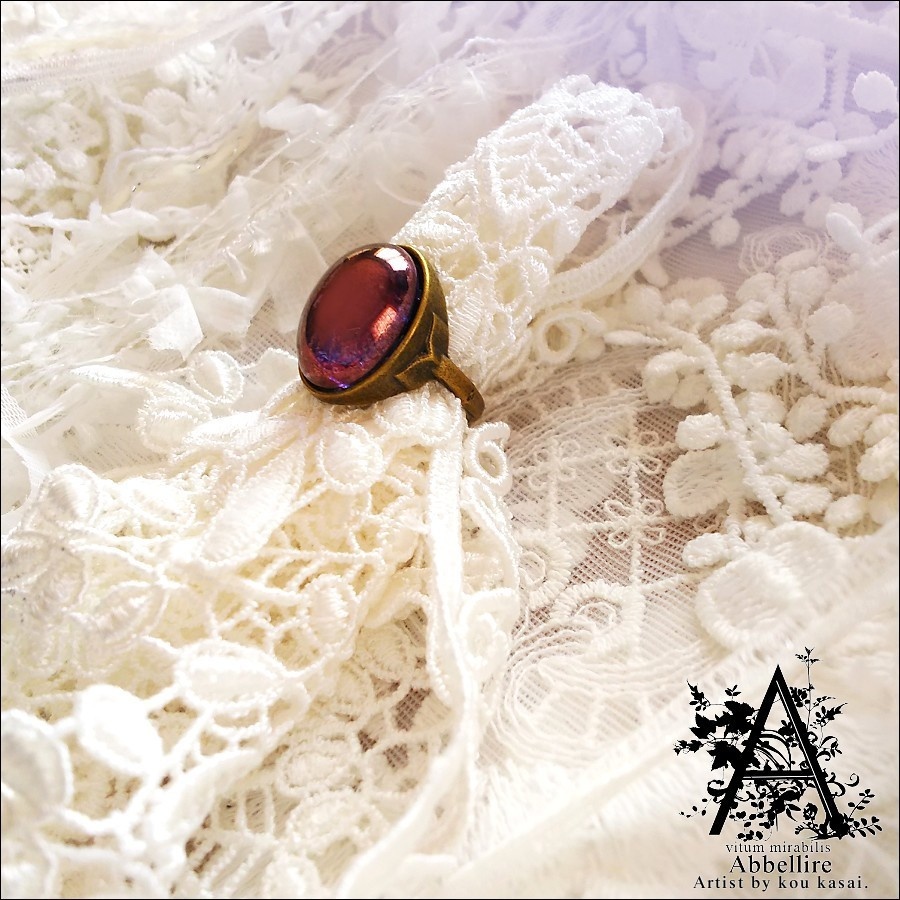 ラスターアメジストのリング(金古美)-Vintage-