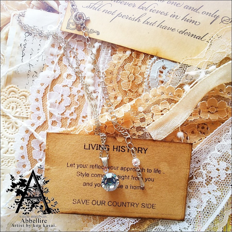 *Romance en Grisの一粒ネックレス-Vintage-*