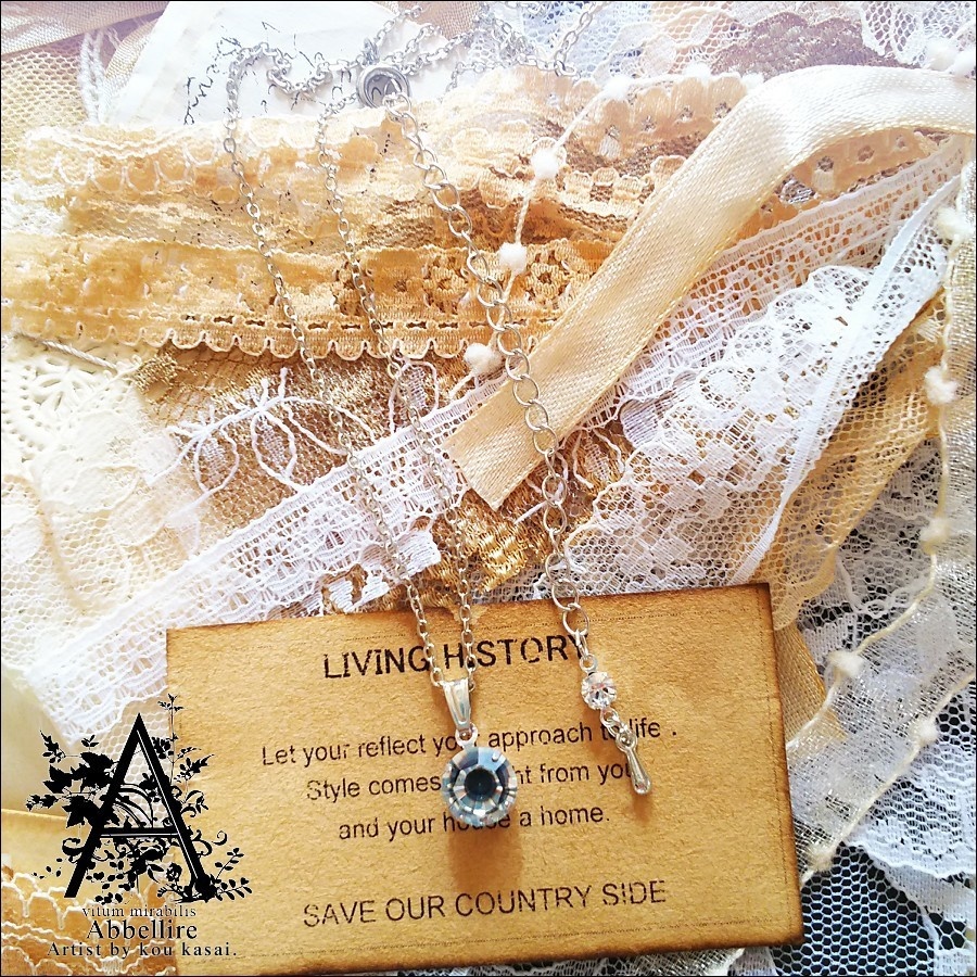 *Romance en Grisの一粒ネックレス-Vintage-*