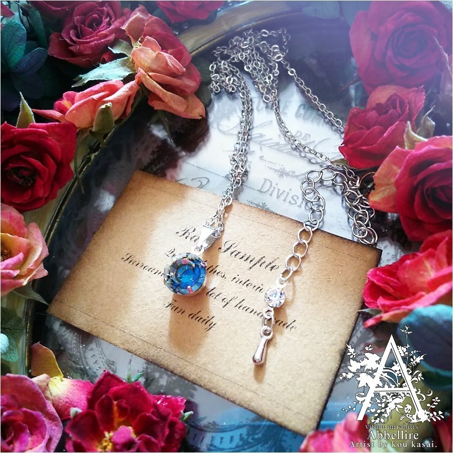 *Romance en Bleuの一粒ネックレス-Vintage-*