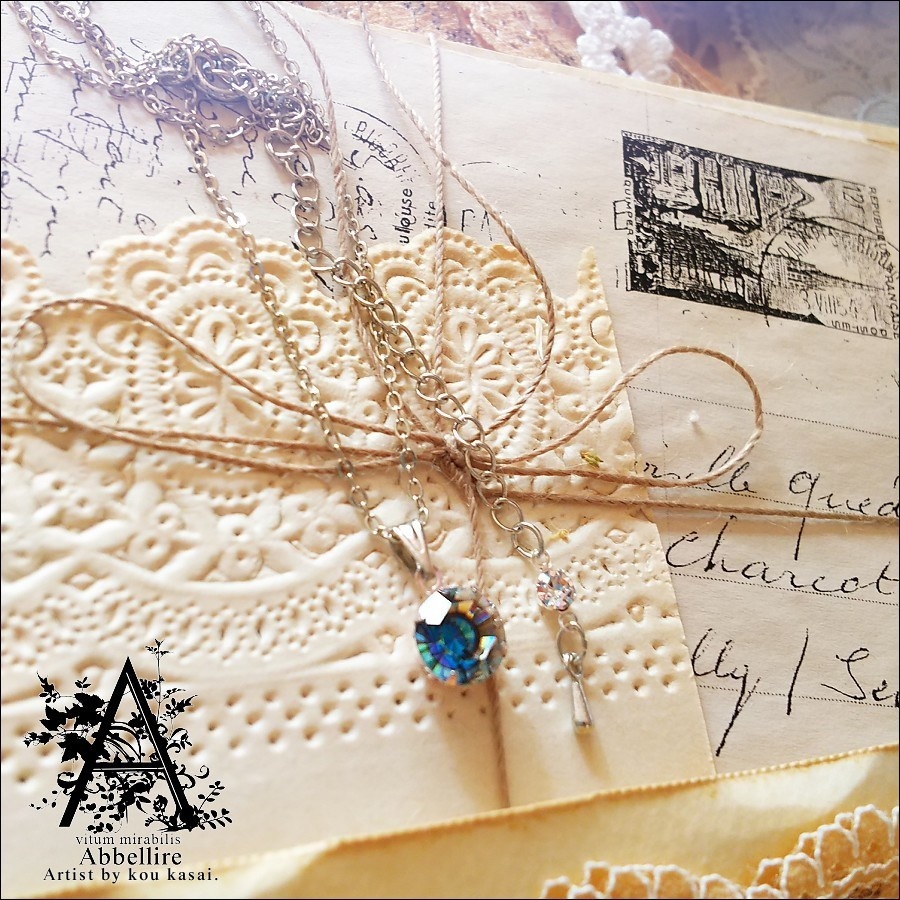 *Romance en Bleuの一粒ネックレス-Vintage-*