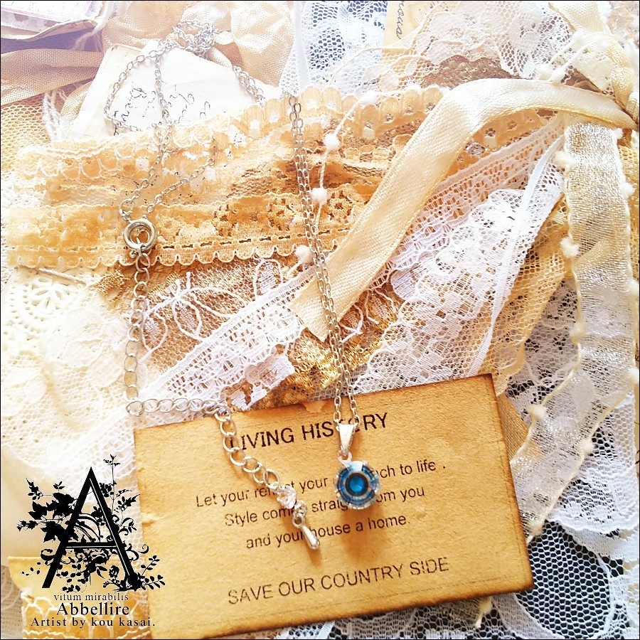 *Romance en Bleuの一粒ネックレス-Vintage-*