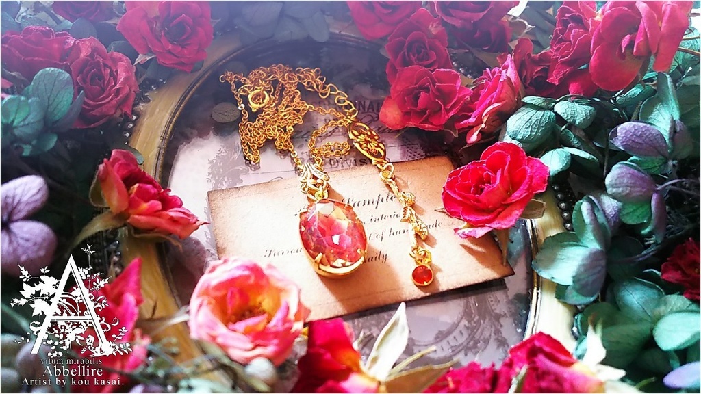 *ジョンキルxライトシャムのヴィンテージガラスネックレス*