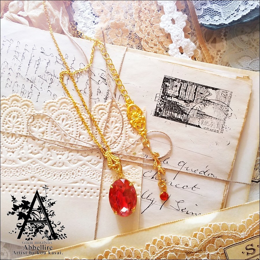 *ジョンキルxライトシャムのヴィンテージガラスネックレス*