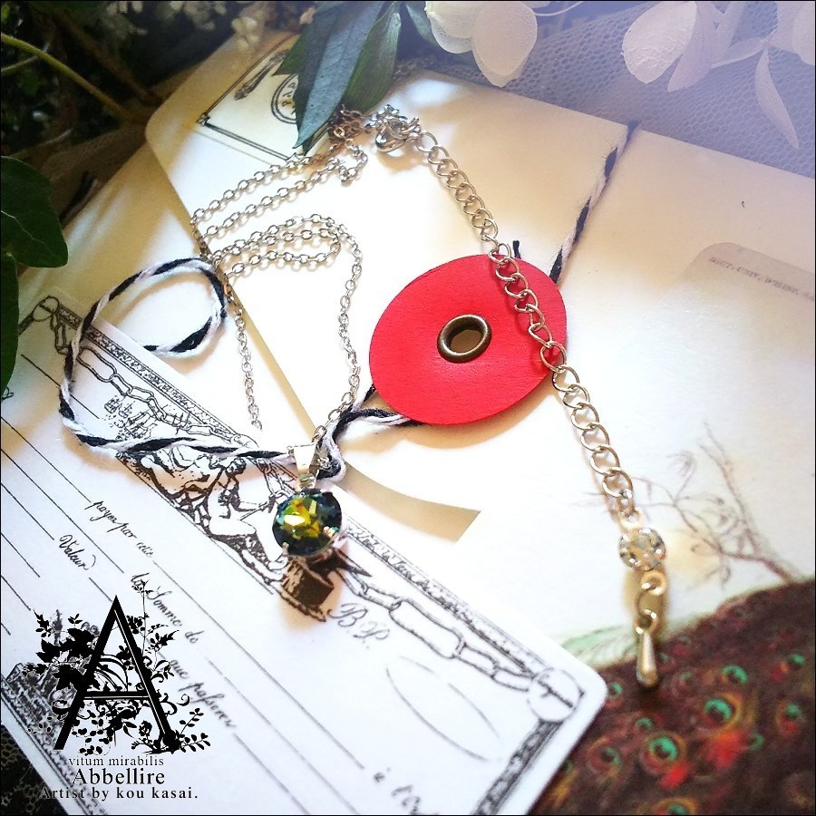 クリスタルサハラのシンプルネックレス-Silver-