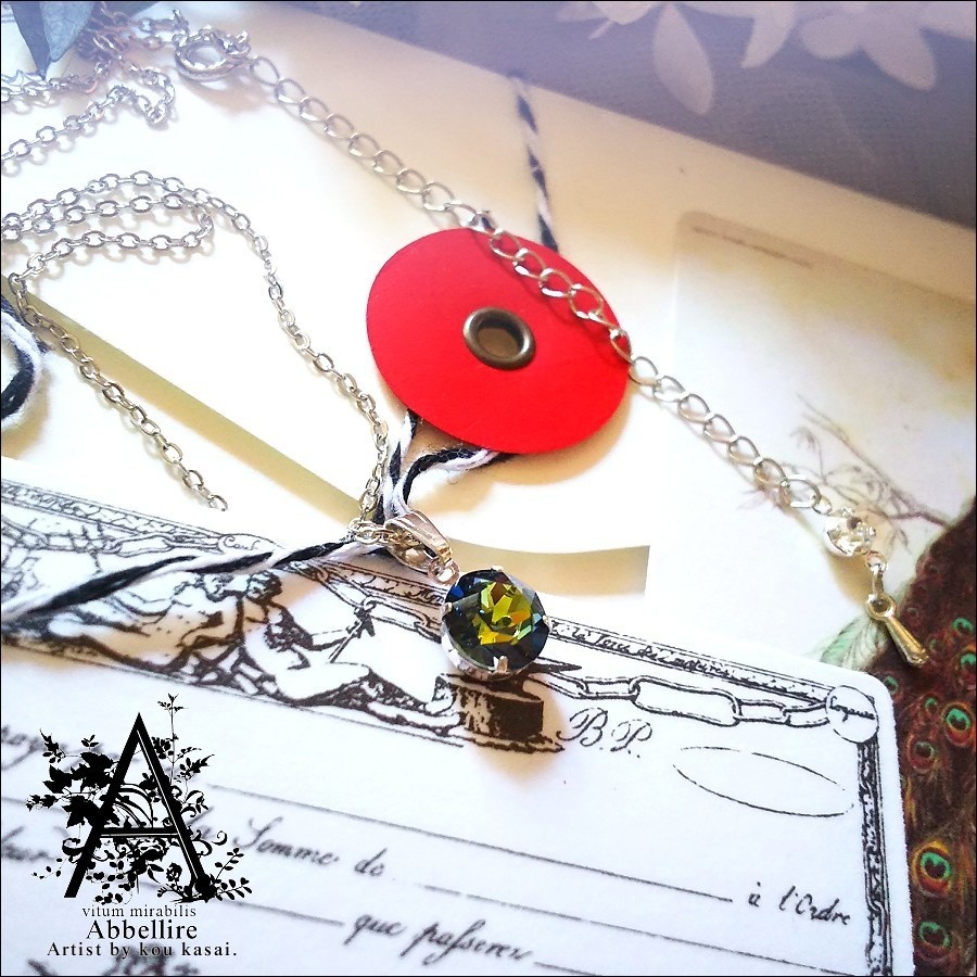 クリスタルサハラのシンプルネックレス-Silver-