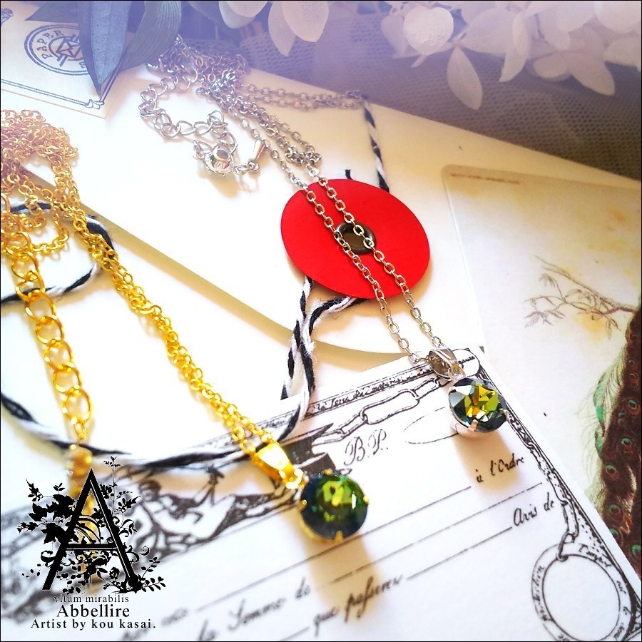 クリスタルサハラのシンプルネックレス-Silver-