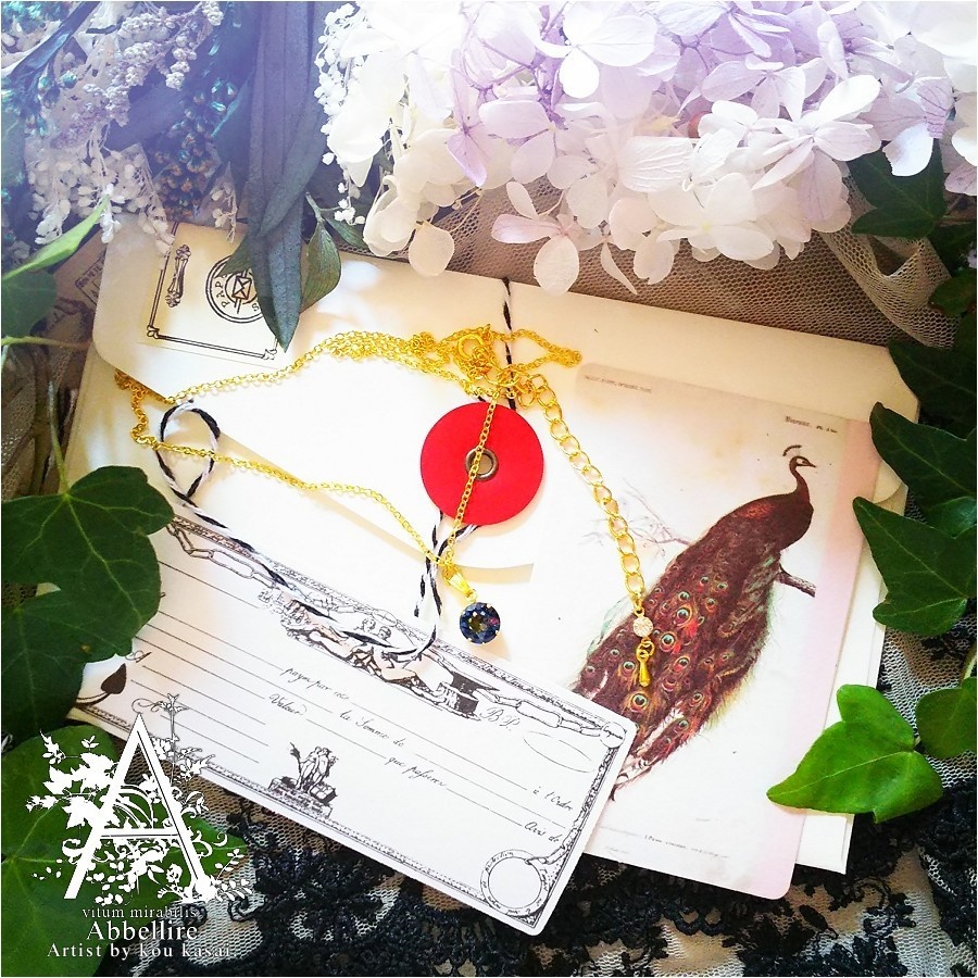 クリスタルサハラのシンプルネックレス-Gold-