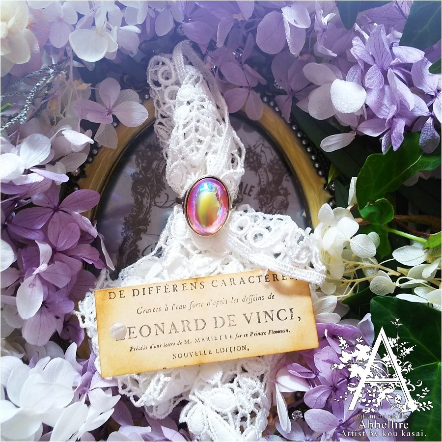 艶やかなローズカラーのリング-silver-