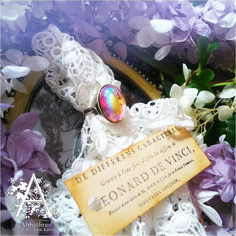 艶やかなローズカラーのリング-silver-