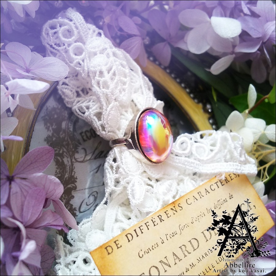 艶やかなローズカラーのリング-silver-