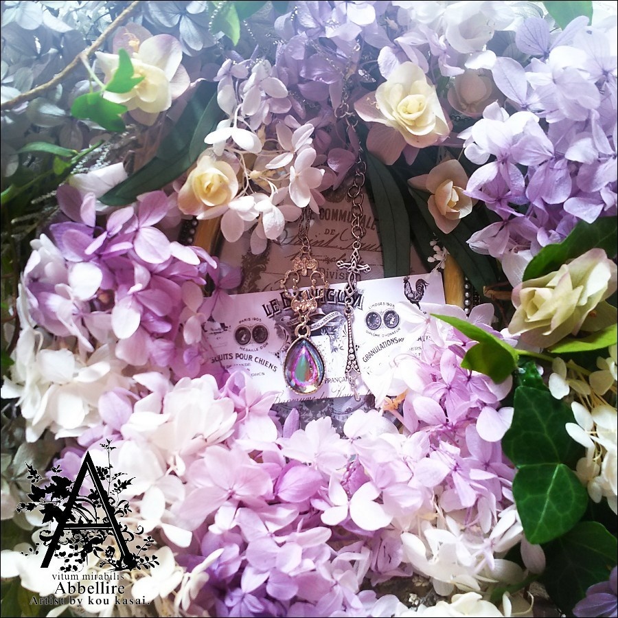 透き通る雫のネックレス-Amethyst-