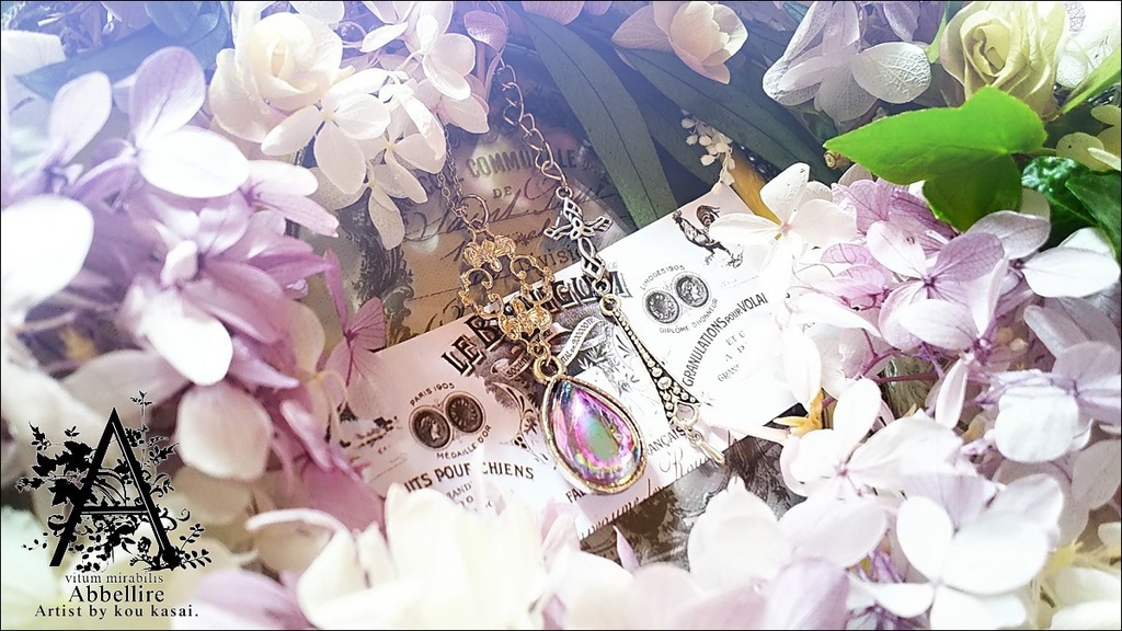 透き通る雫のネックレス-Amethyst-