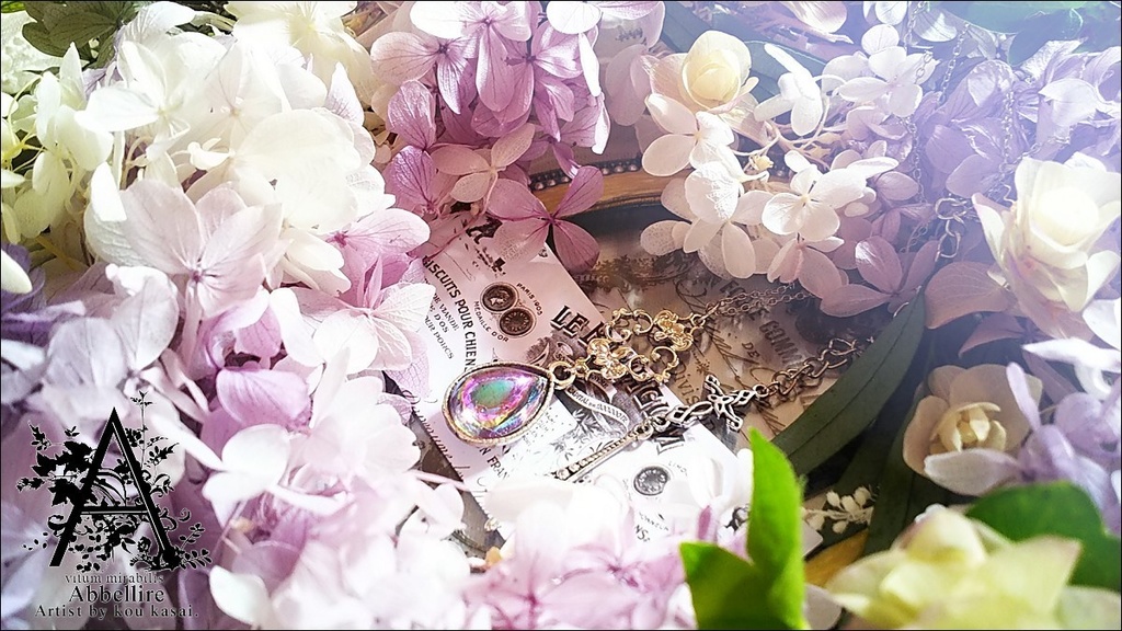 透き通る雫のネックレス-Amethyst-