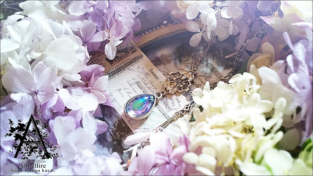 透き通る雫のネックレス-Sapphire-