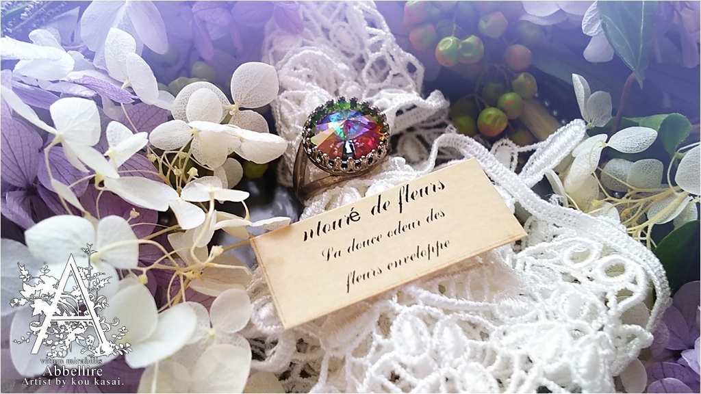 神秘的な美貌のベゼルリング-Silver-