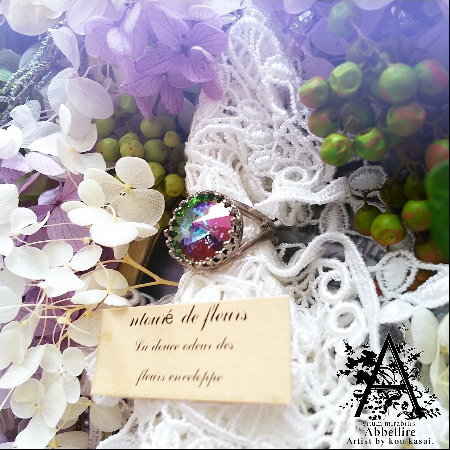 神秘的な美貌のベゼルリング-Silver-