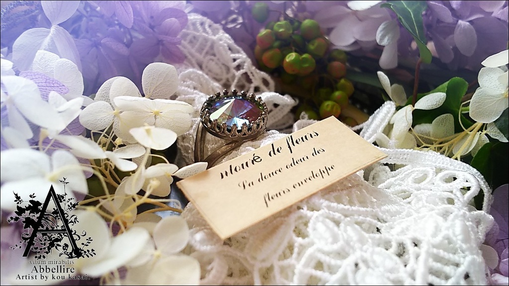 神秘的な美貌のベゼルリング-Silver-