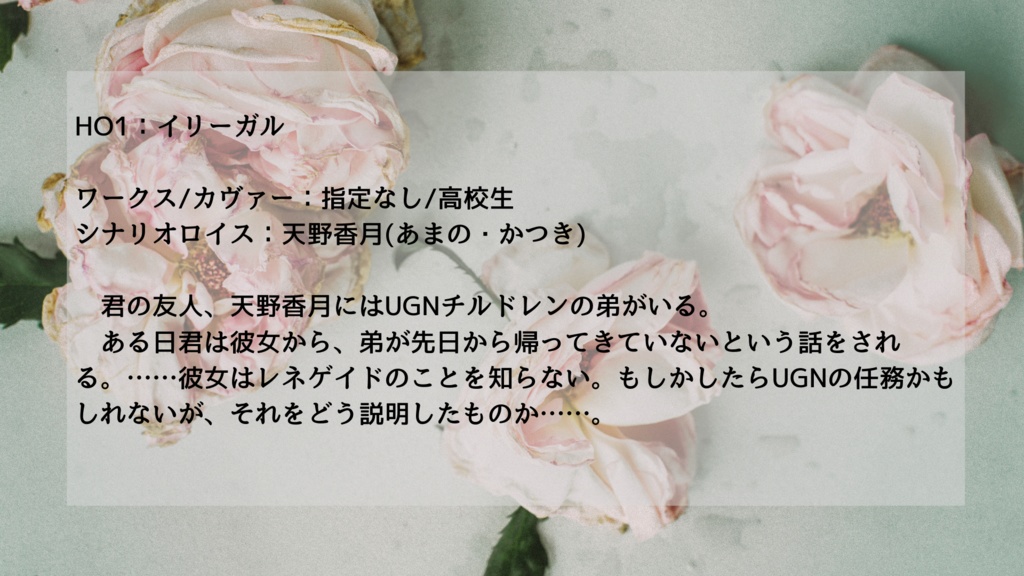 DX3rdシナリオ『traitor's criteria』