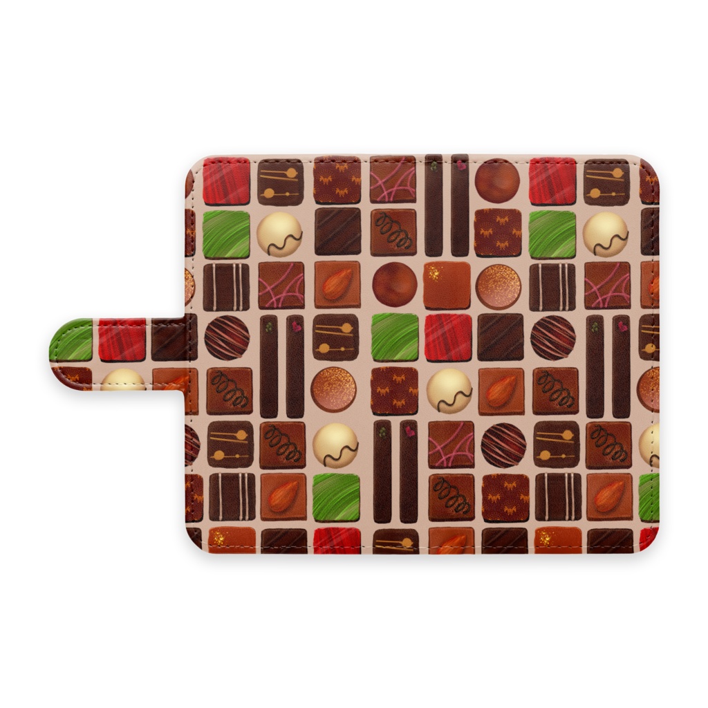 チョコレート手帳型androidケース