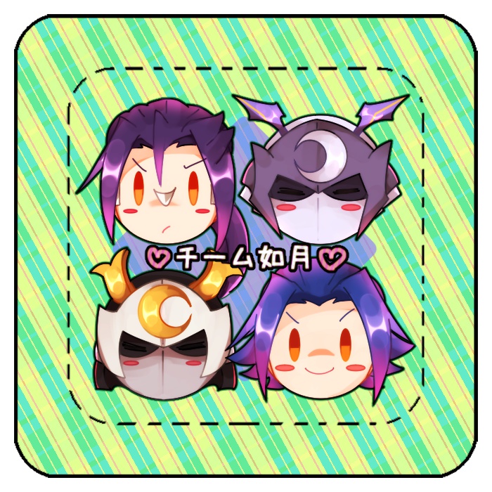 チーム如月角丸缶バッジ