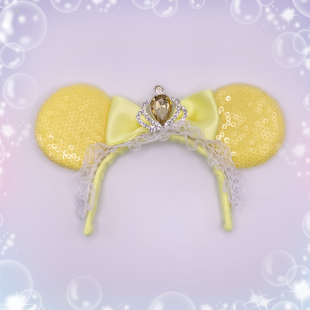 王冠付きキラキラ耳カチューシャ【15cm〜ぬいぐるみ用】