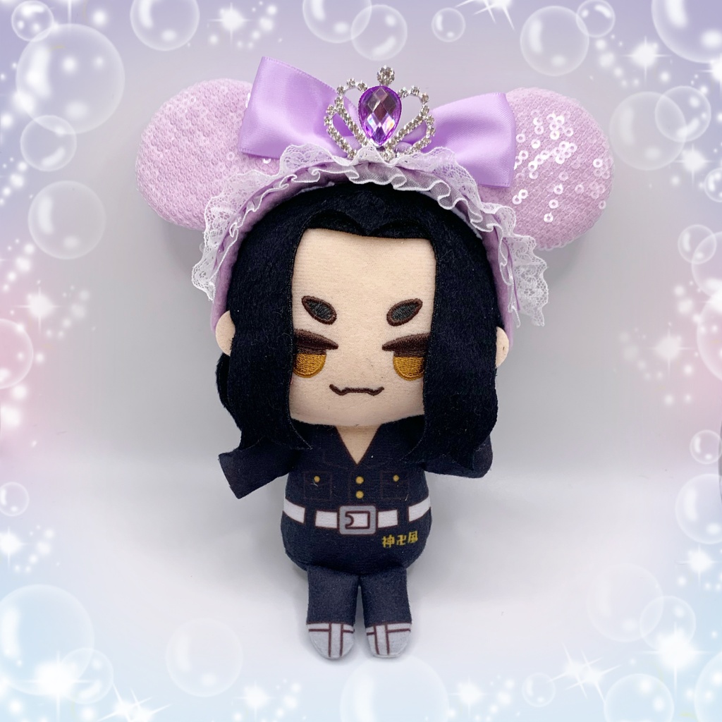 王冠付きキラキラ耳カチューシャ【15cm〜ぬいぐるみ用】