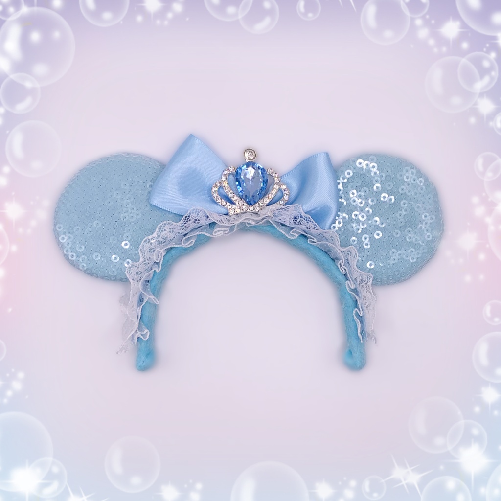 王冠付きキラキラ耳カチューシャ【15cm〜ぬいぐるみ用】