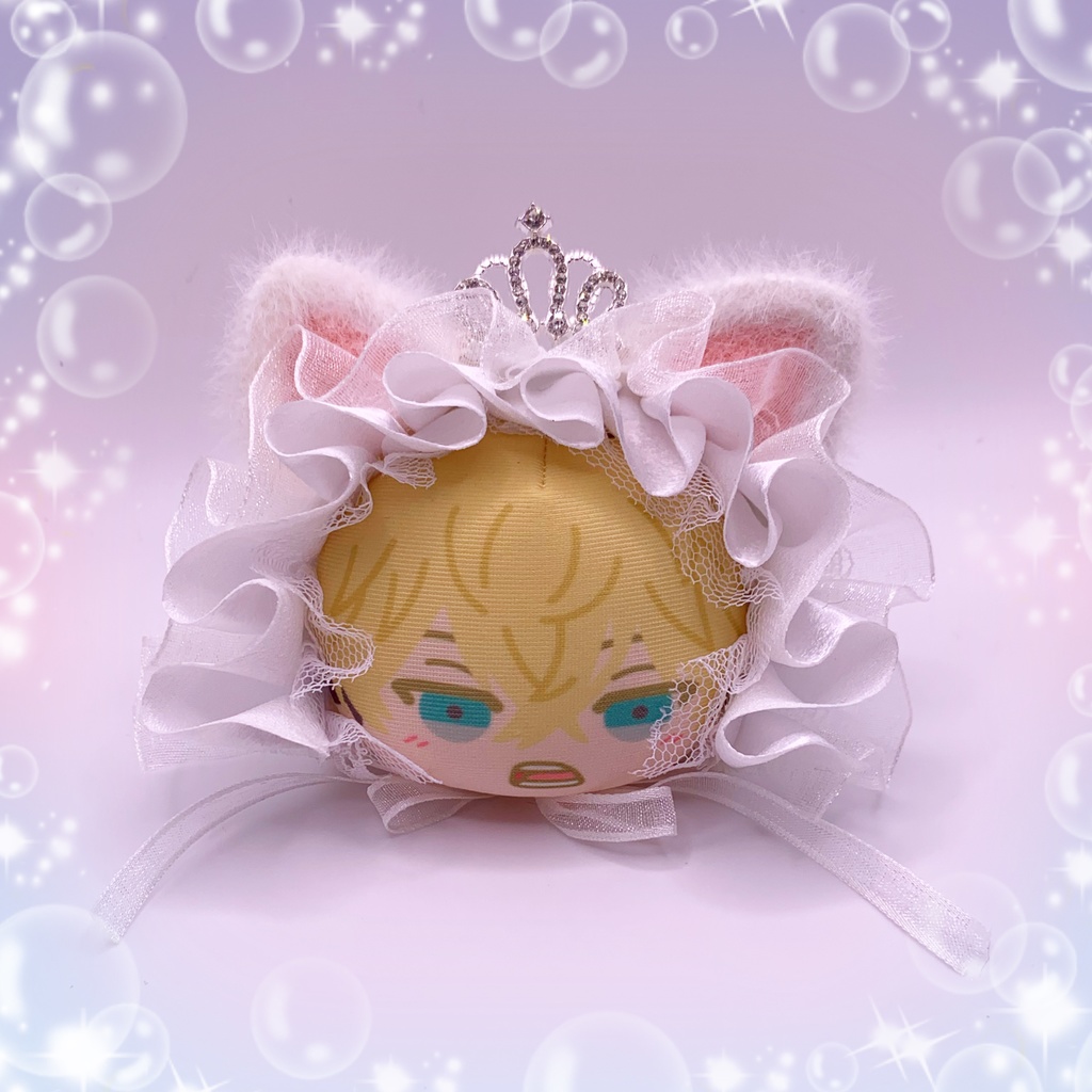 猫耳ヘッドドレス【おまんじゅう・10〜15cm用】