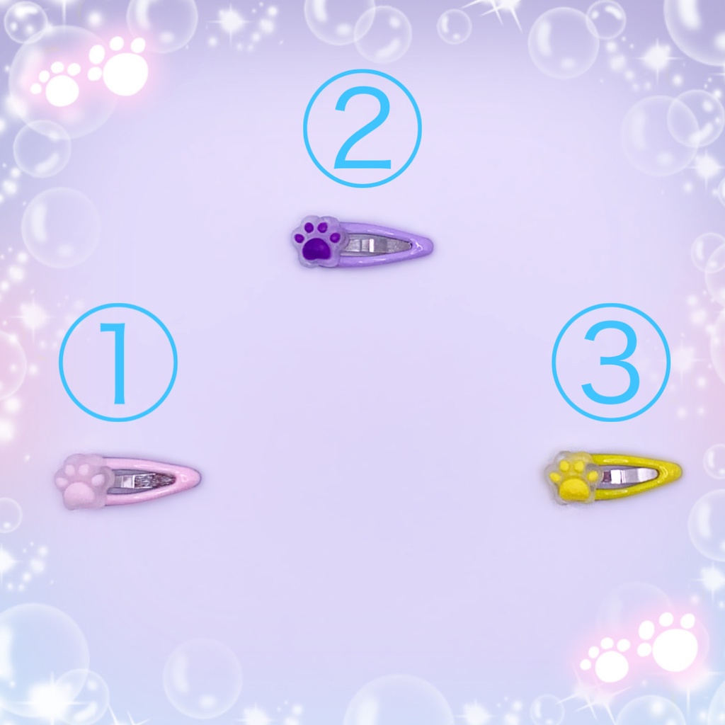 ぬいぐるみ・ドール用 ミニミニにくきゅうヘアピン🐾