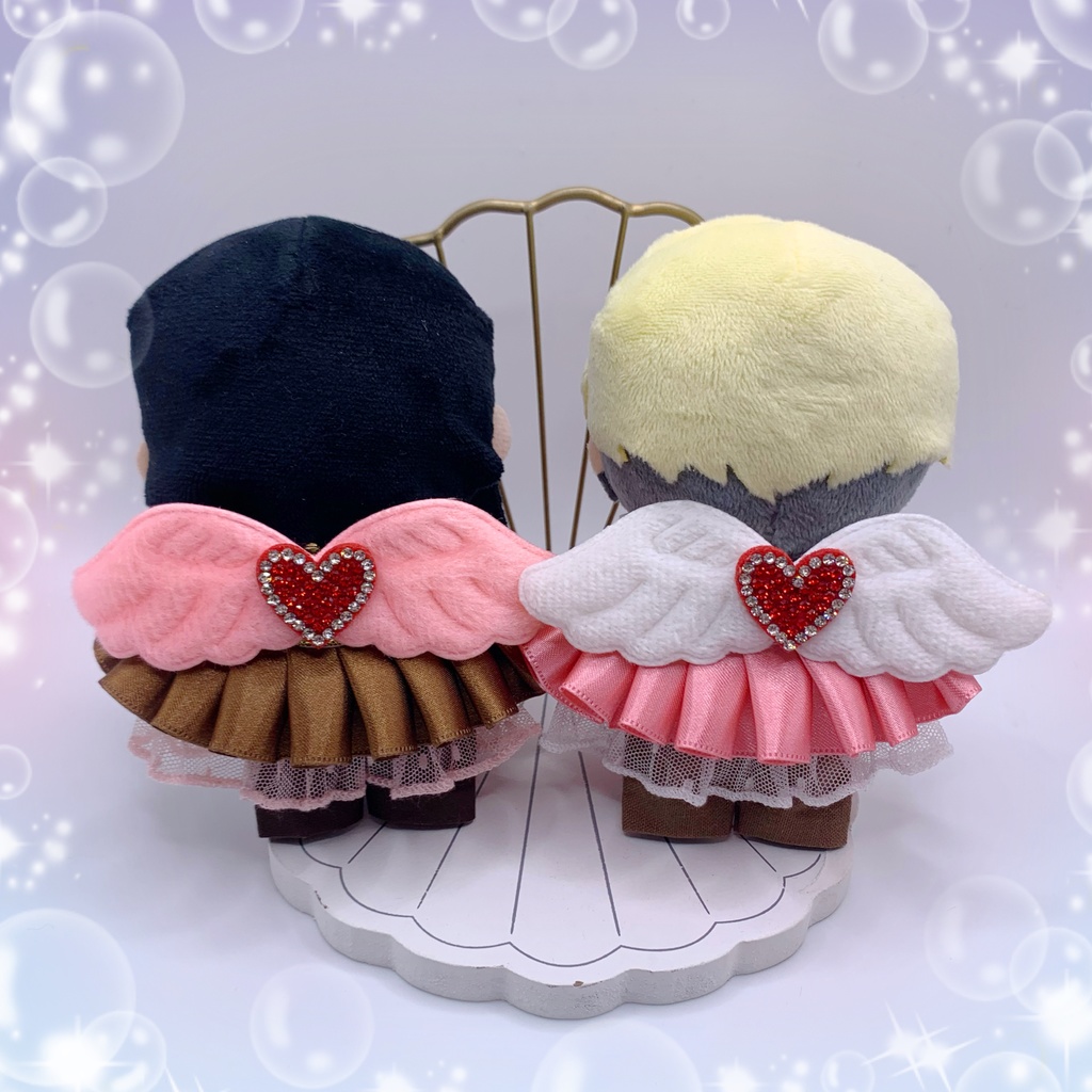 キラキラハート❤️つき天使の羽クリップ