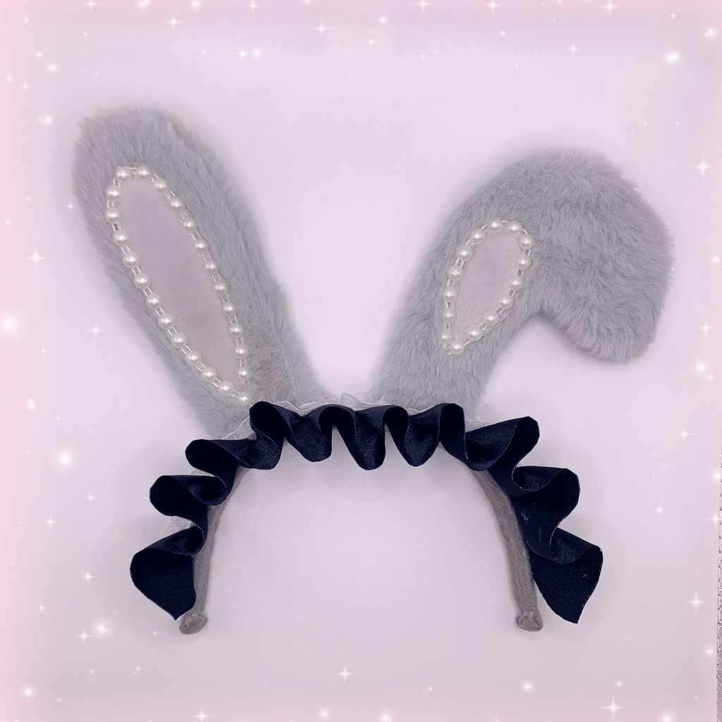 ふわふわうさ耳カチューシャ Lサイズ🐰