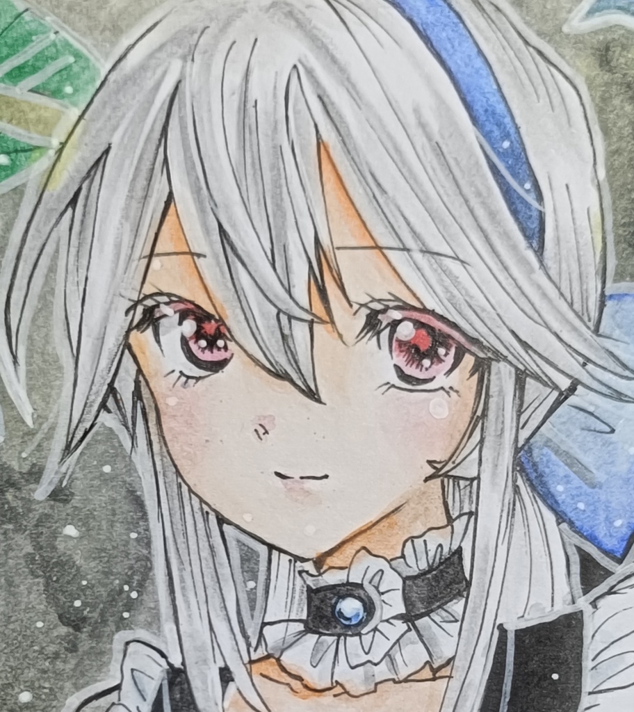 手描きイラスト　ミニ色紙