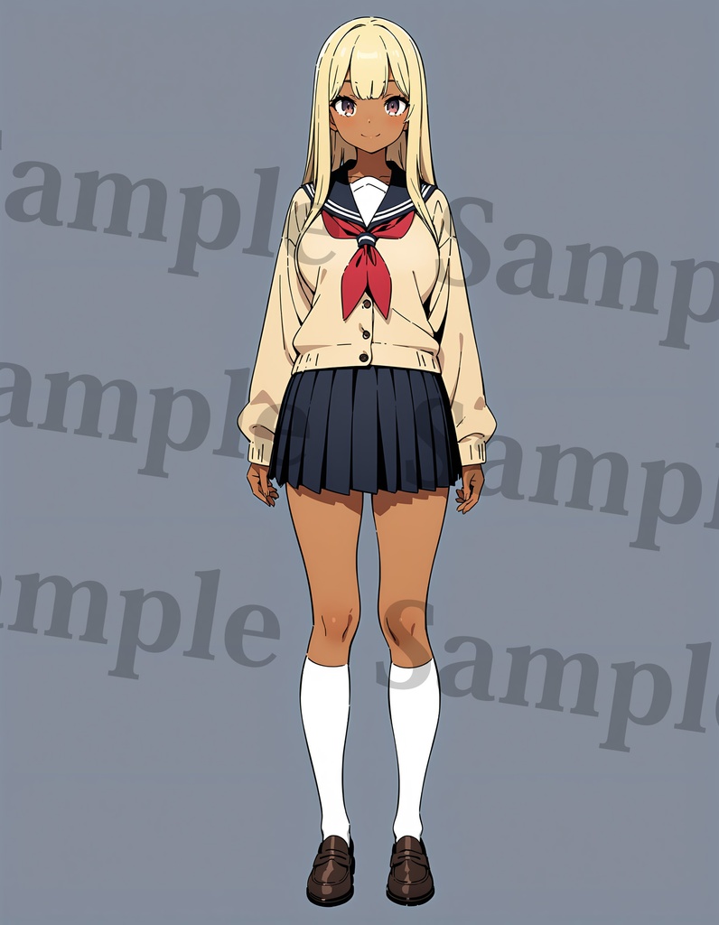 【Aavalab】アバター登録用立ち絵_金髪ギャル子